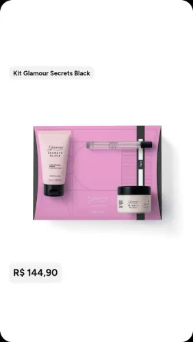 O Kit Glamour Secrets Black traz três itens