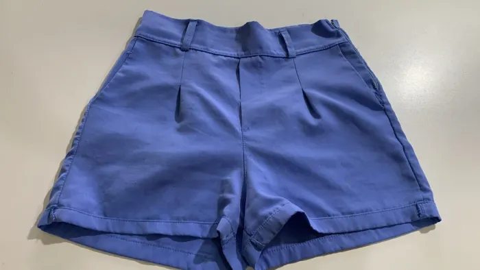 short alfaiataria azul 