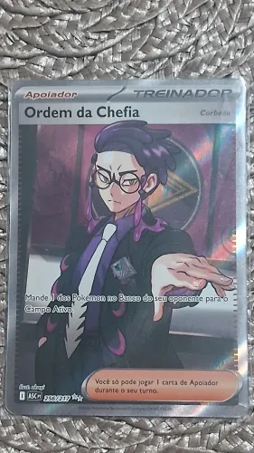 Carta Pokémon Ordem da Chefia Corbeau Ultra Rara Brilhante