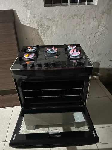 FOGAO 5 BOCAS VIDRO INOX ( LEIA A LEGENDA )