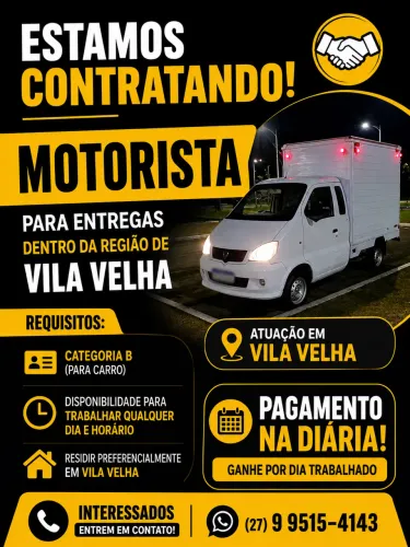 Contrata-se motorista