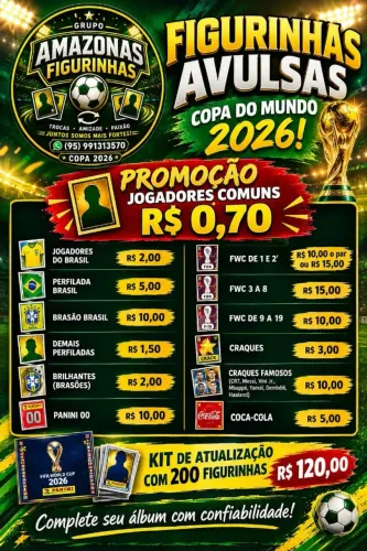 Promoção Fecha Álbum Copa do Mundo 2026 - R$ 0,70