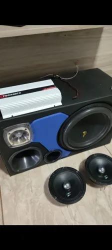 Som automotivo caixa trio