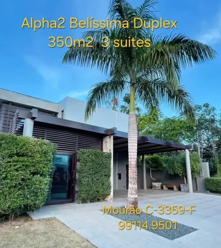 Duplex imponente no #Alphaville2, 3 suites, Escritório, Área Gourmet. Energia Solar.100% M