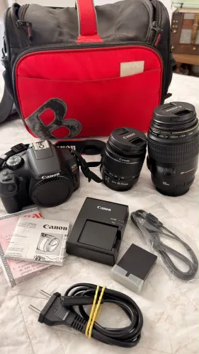 KIT CÂMERA CANON EOS REBEL T6 + LENTE MACRO