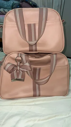 Kit Bolsa Maternidade Rosé - 2 Peças - Excelente Estado