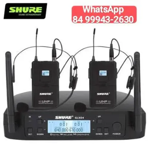 Microfone Shure Facial sem fio duplo GLXD24 - Novo em estoque 