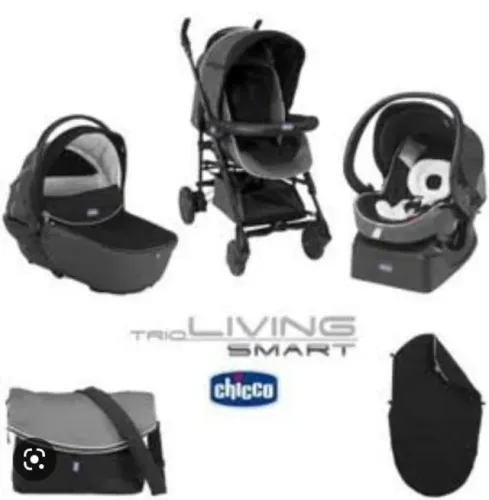Trio Chicco - Carrinho, Bebê conforto e Moisés