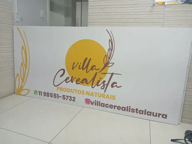 PLACA ACM PARA FACHADA LOJA LOGOTIPO MARCA