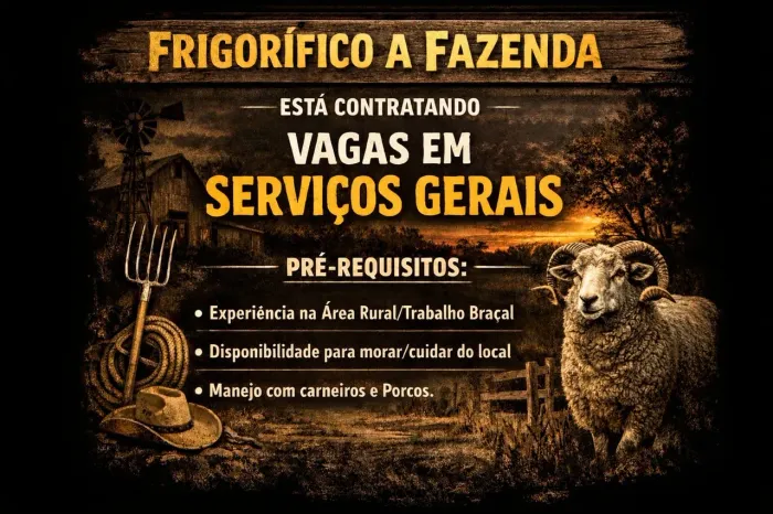 Trabalho braçal em frigorífico/ abatedouro 