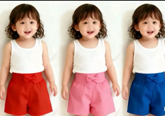 KIT COM 3 SHORTS BERMUDINHA COM LAÇO