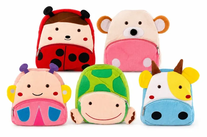 mochila pelúcia infantil animais