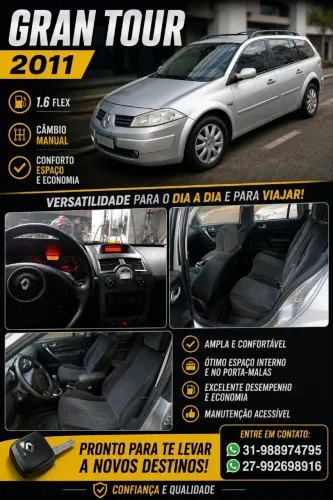 Renault Megane Grand Tour Dynam. Hi-flex 1.6 16V 2011