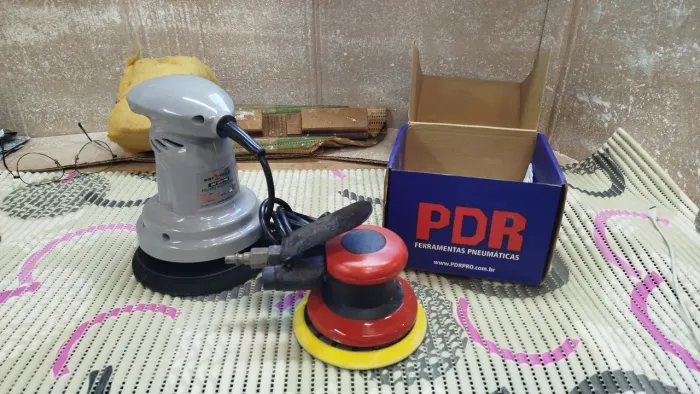 Kit de Lixadeira Pneumática PDR + Politriz SGT Tools (Estado de Novo!)
