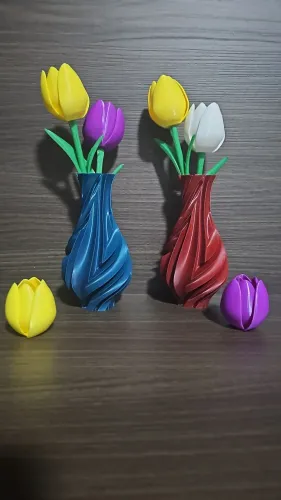 Vasos e tulipas impressão 3D