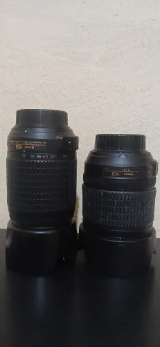 Duas lentes nikon vr 18-105mm e a 55 200mm