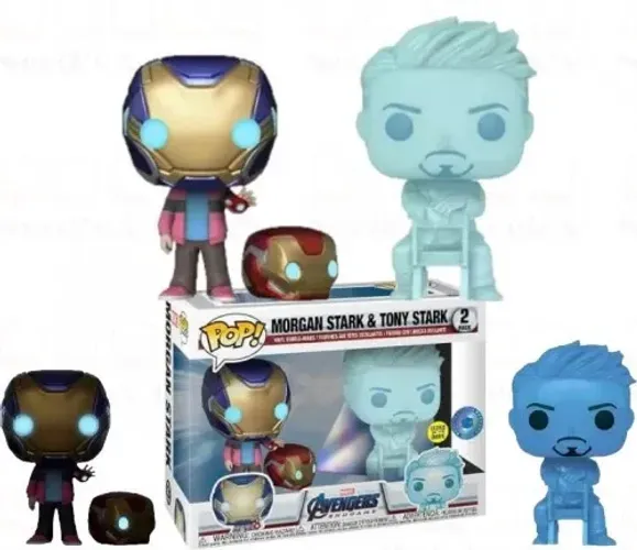 Funko Pop! Movies: Marvel Studios Morgan Stark & Tony Stark 2 Pack Avengers Endgame Glow