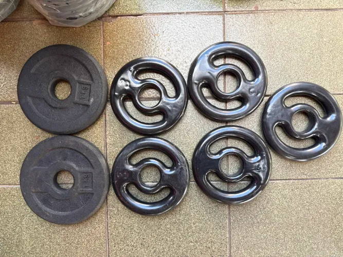 Anilha olímpica 1kg e 3kg