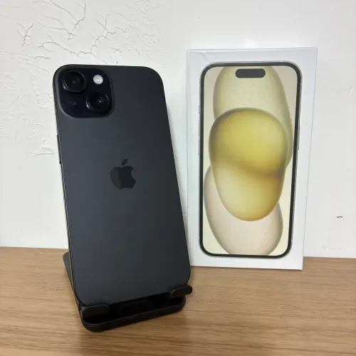 iPhone 15 Preto - Bateria 100% - Conservado