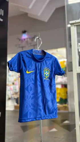 Camisa Brasil Azul Infantil