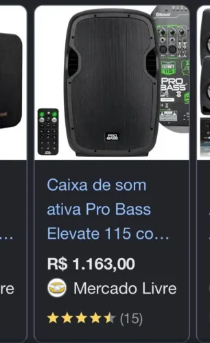 Caixa de som com tripé led bateria nova