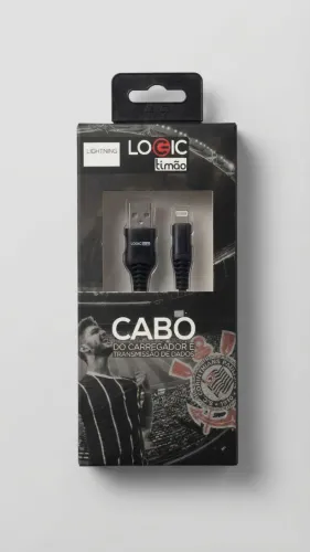 Cabo iPhone Corinthians Original - Carregamento Rápido e Resistente
