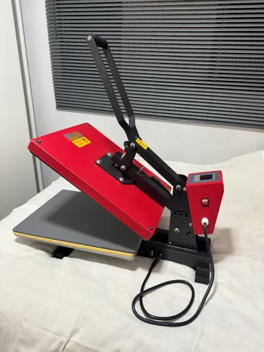 Prensa Térmica Sublimadora plana camiseta 40x50cm Vermelho/preto Mecolour Ea 4050 - 220V