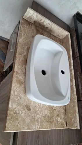 Bacia Incepa e Granito completo para pia de banheiro.