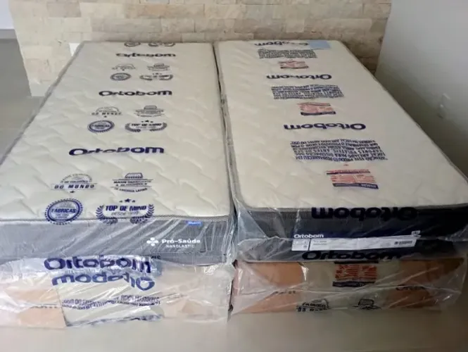 CAMA ORTOBOM NOVA, NO PLÁSTICO LACRADO 2 Bases Vazadas + 4 Colchões - Vendo separado tb!