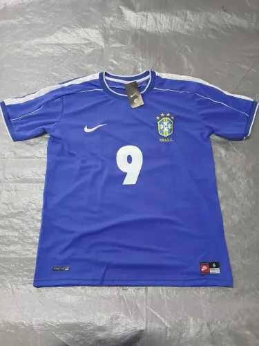 Camisa Brasil Azul Retrô Ronaldo copa do mundo frança 98 Tamanho G nova