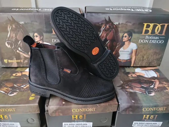 Bota Don Diego original preta e marrom