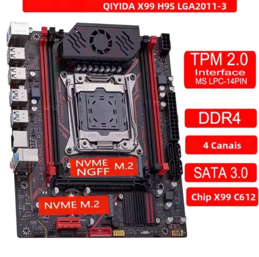 Placa mãe x99 r9s pro + Xeon 2697v4 + tpm 2.0