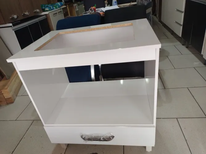 Balcão para Cooktop DESMONTAR NA EMBALAGEM com espaço microondas ou forno 1 gaveta novos 