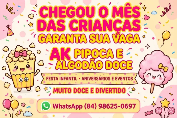 Pipoca e algodao doce