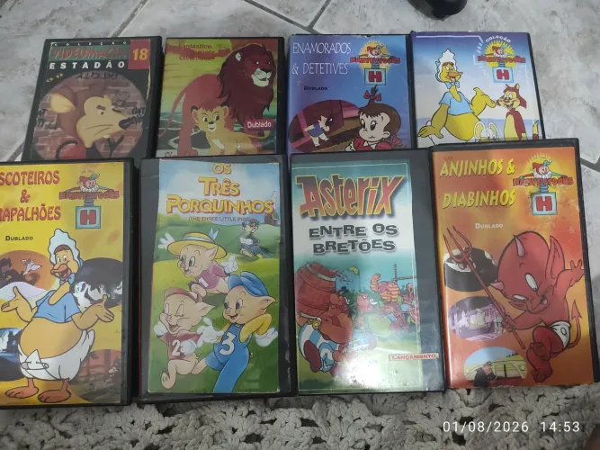 8 fitas VHS infantis (Harveytoys) coleção 