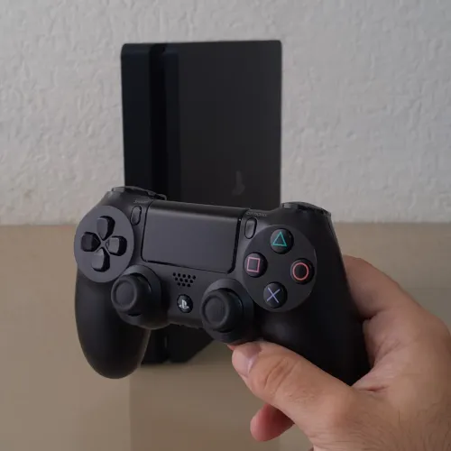 Ps4 Slim + Controle + Cabos / Impecável