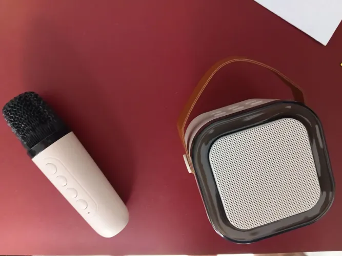 Caixinha de som com microfone caixa bluetooth 