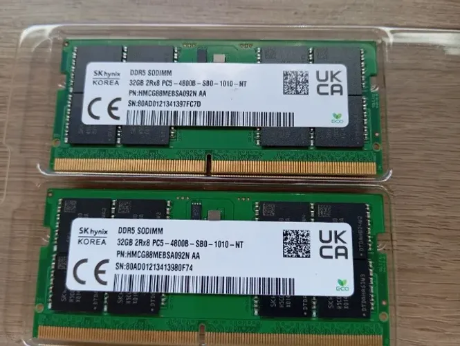Memória RAM DDR 5 32GB X 2 pentes 64 GB para notebook