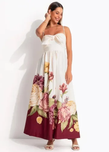 Vestido farm longo versalles G