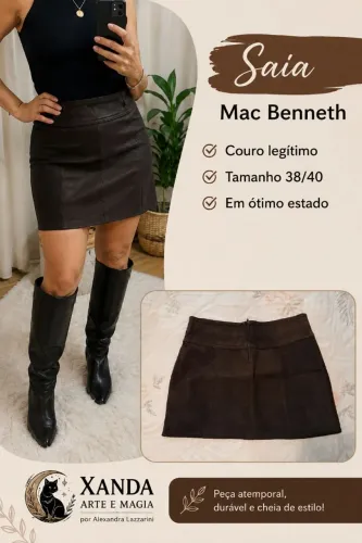 Saia em couro Mac Benneth