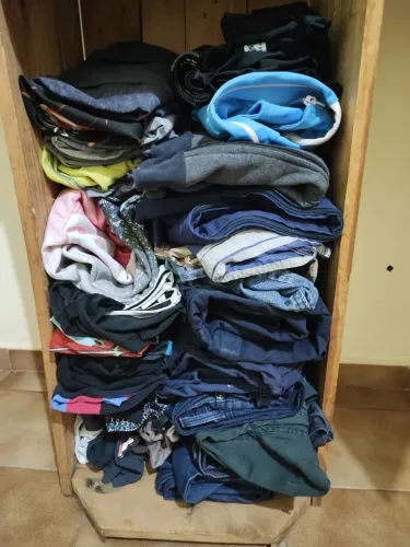 Doando roupas masculinas