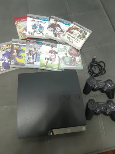 Playstation 3 completo c/9 jogos