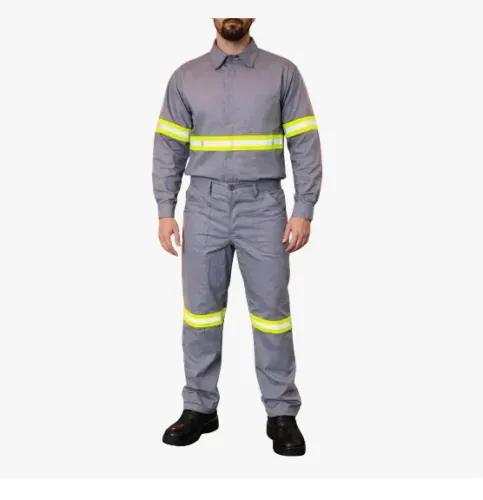 Uniforme Eletricista Risco 2 Nr10 Antichamas C/refletivo Cinza GG