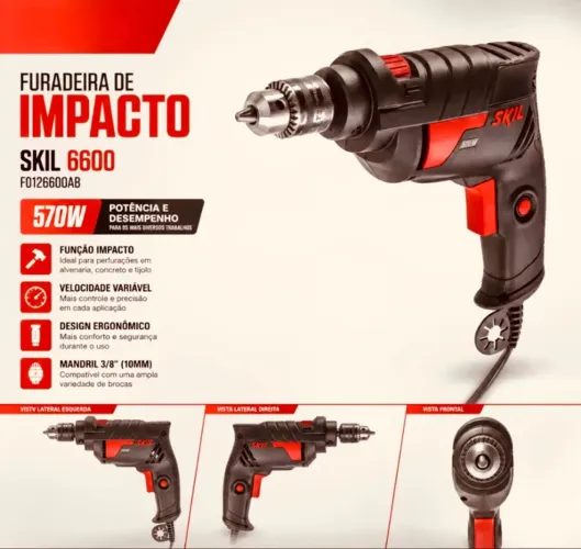 Parafusadeira INPACTO SKILL 6600 570W 127V