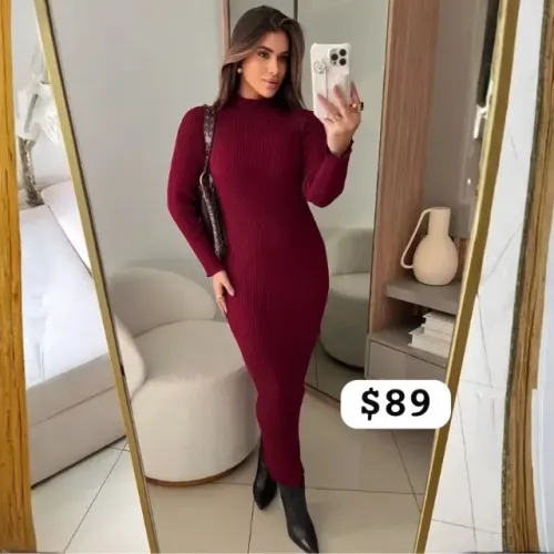 Vestido tricô ?