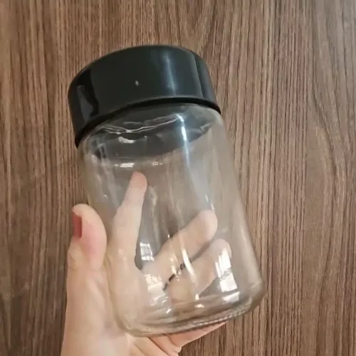 Kit com 3 potes de vidro elegância, 900ml