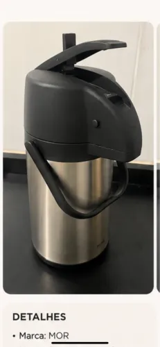 Garrafa Térmica Airpot MOR 2,5 Litros em Inox - Excelente Estado