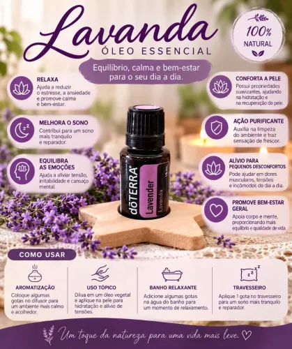 Oleo Essencial Lavanda doTERRA 15ml