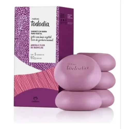 Natura Sabonete Em Barra Tododia Ameixa E Flor De Baunilha (cx com 5 sabonetes)