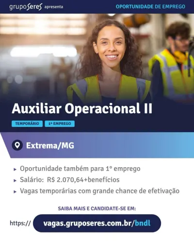 Auxiliar Operacional II - Início Imediato